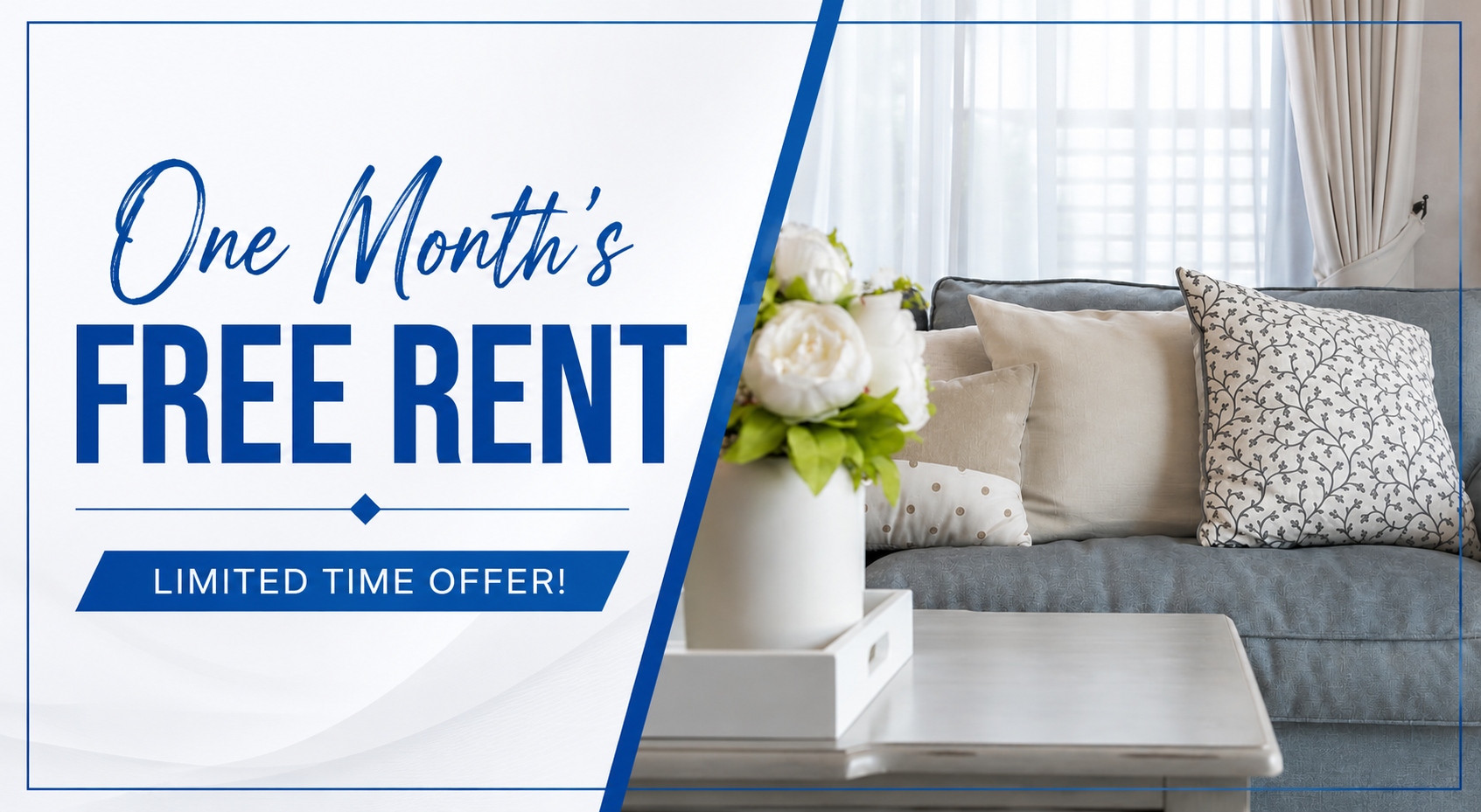 Free Rent Special, Call for Details.